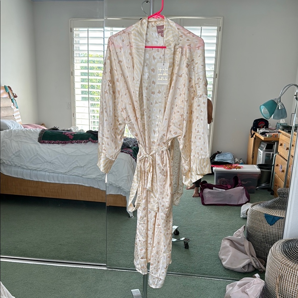 Show Me Your MuMu Cream Robe Intimates & Sleepwear